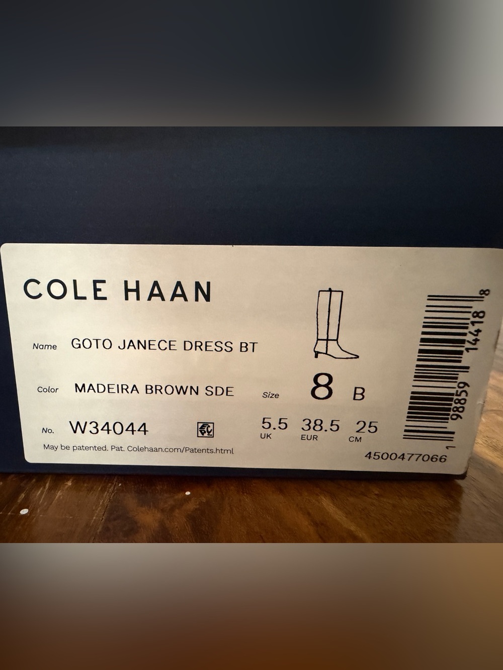 NIB Cole Haan Janece Suede Madeira Dress Boots 8M